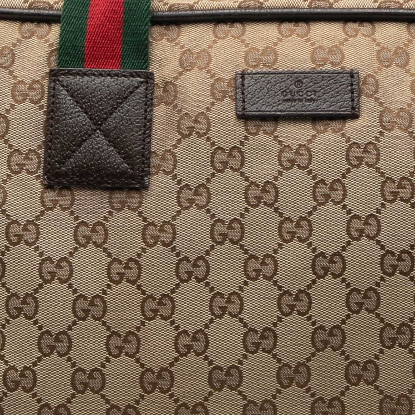 Gucci GG Canvas Web Duffle Bag