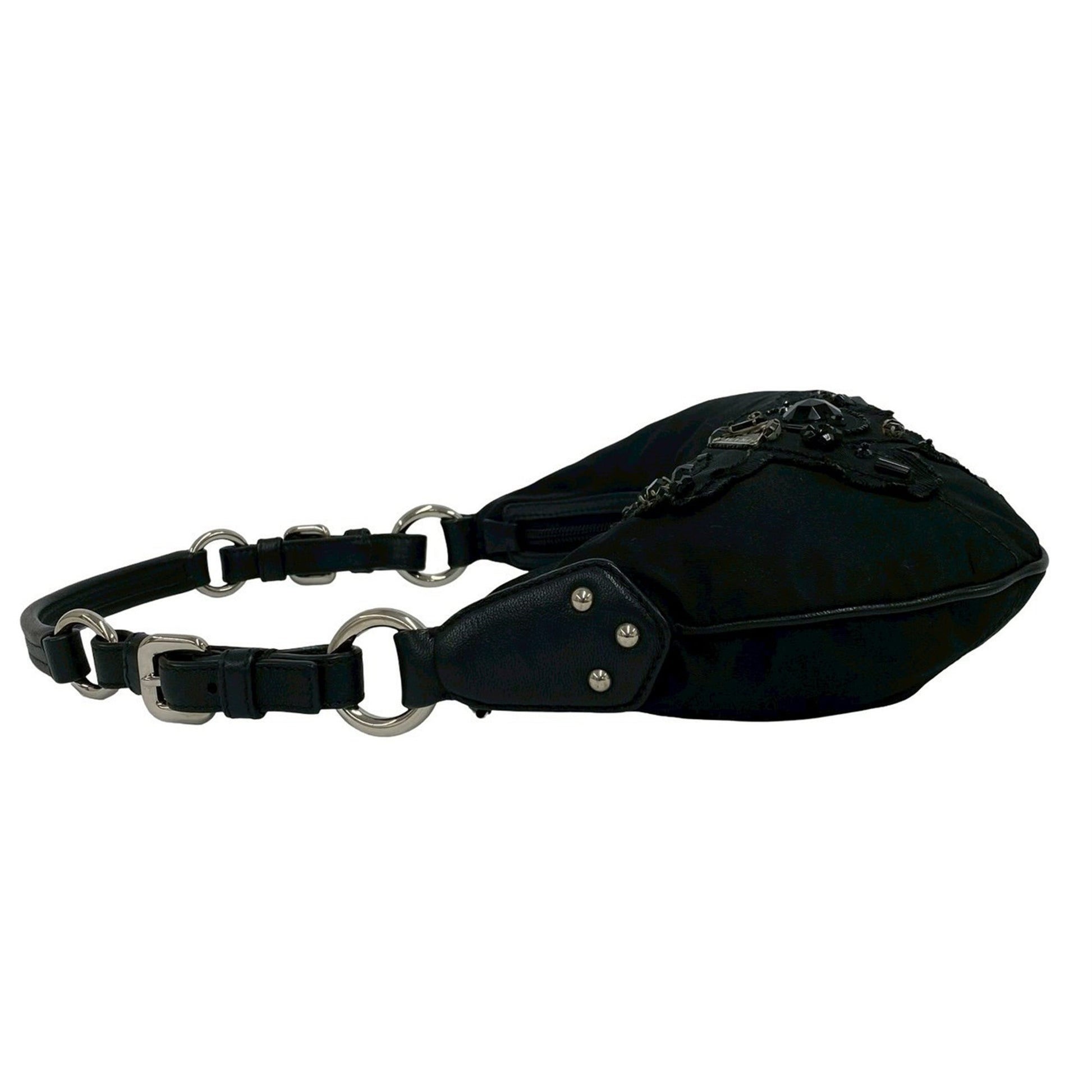 Prada Beaded Tessuto Evening Bear Shoulder Bag