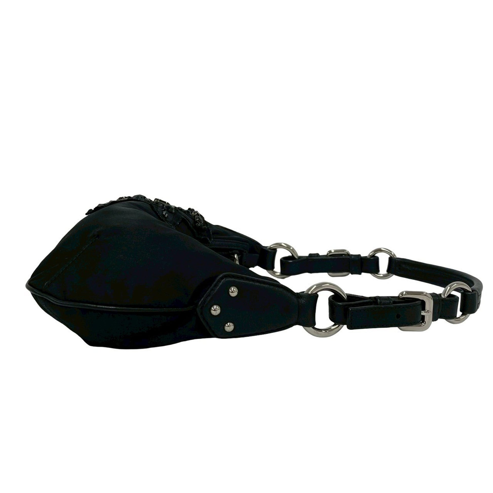 Prada Beaded Tessuto Evening Bear Shoulder Bag