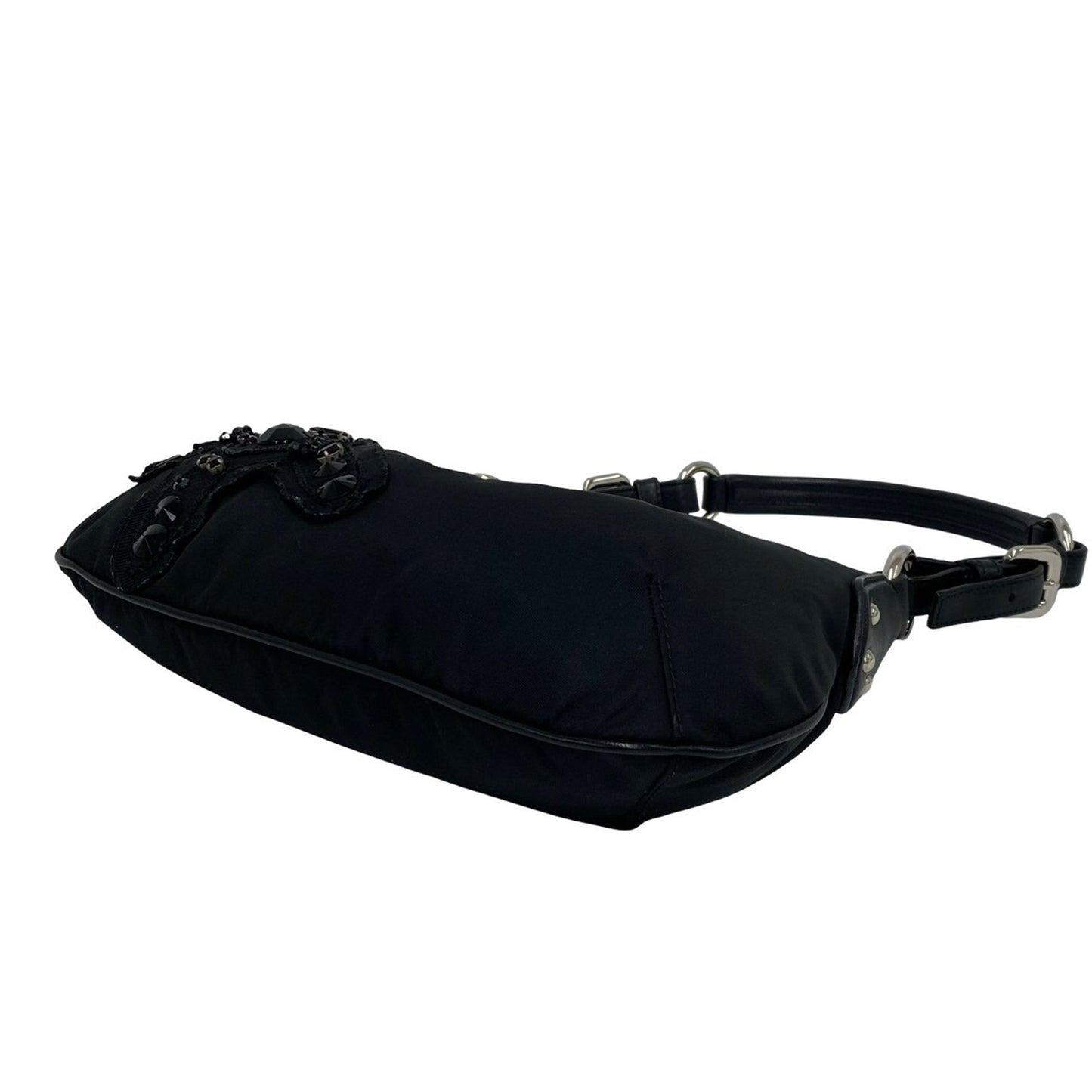 Prada Beaded Tessuto Evening Bear Shoulder Bag
