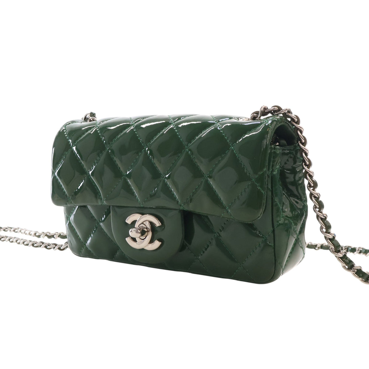 Chanel Extra Mini Rectangular Classic Patent Single Flap
