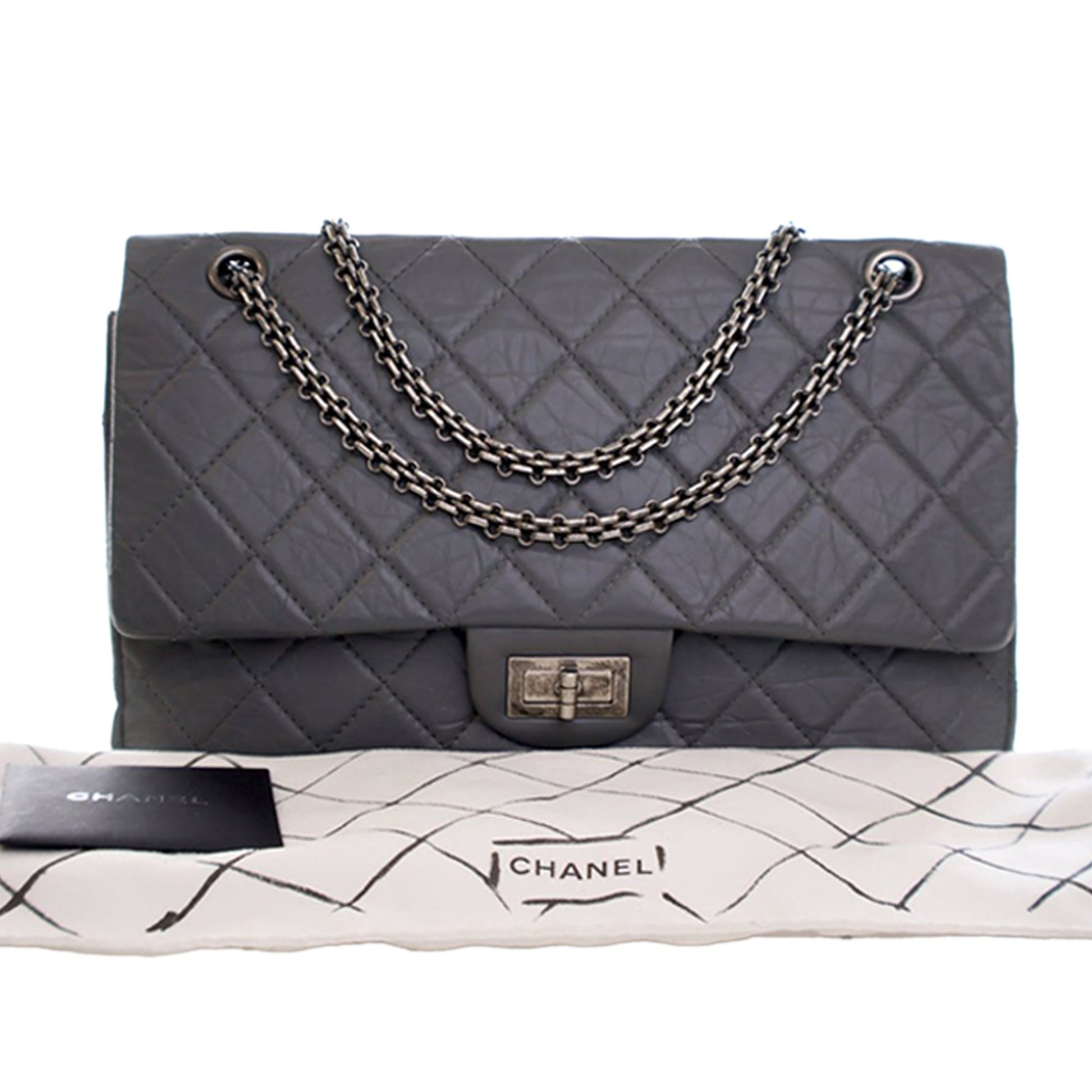Chanel Quilted Aged Calfskin Reissue 2.55 Double Flap 227