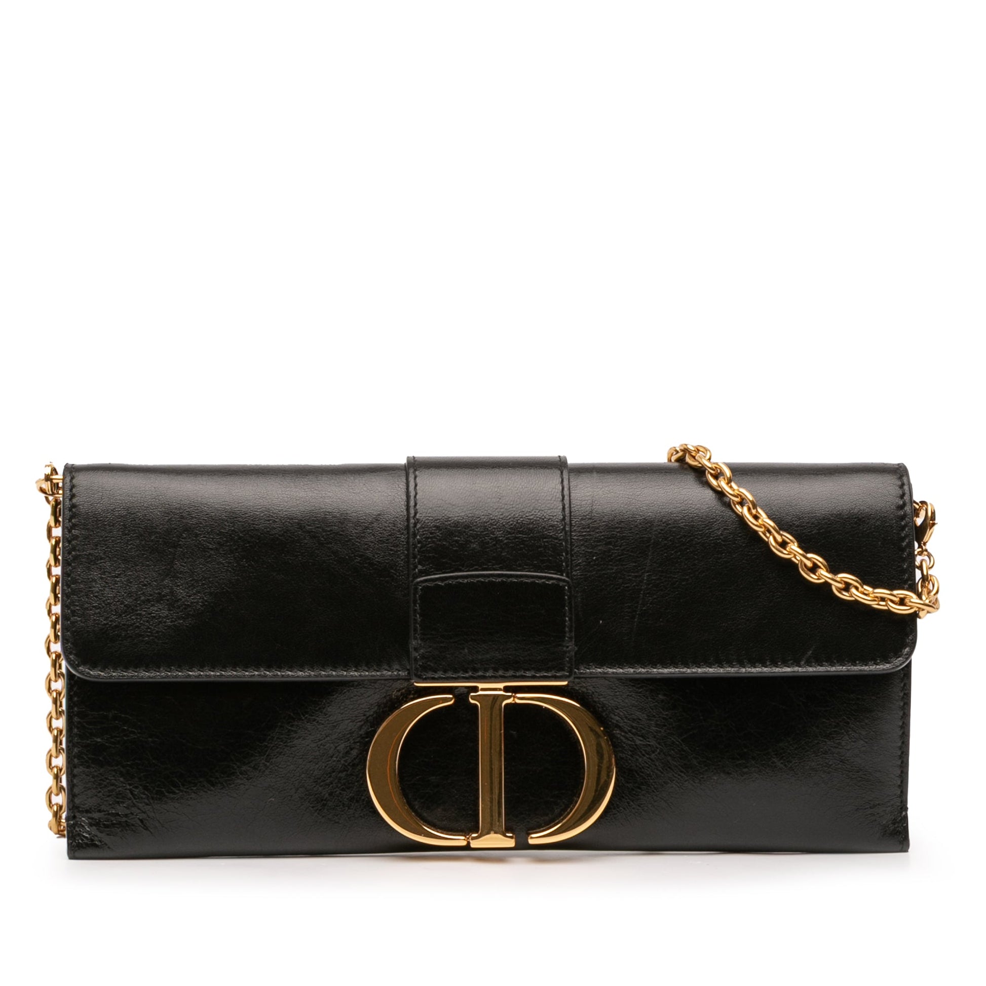 Dior Leather Montaigne 30 Clutch with Chain