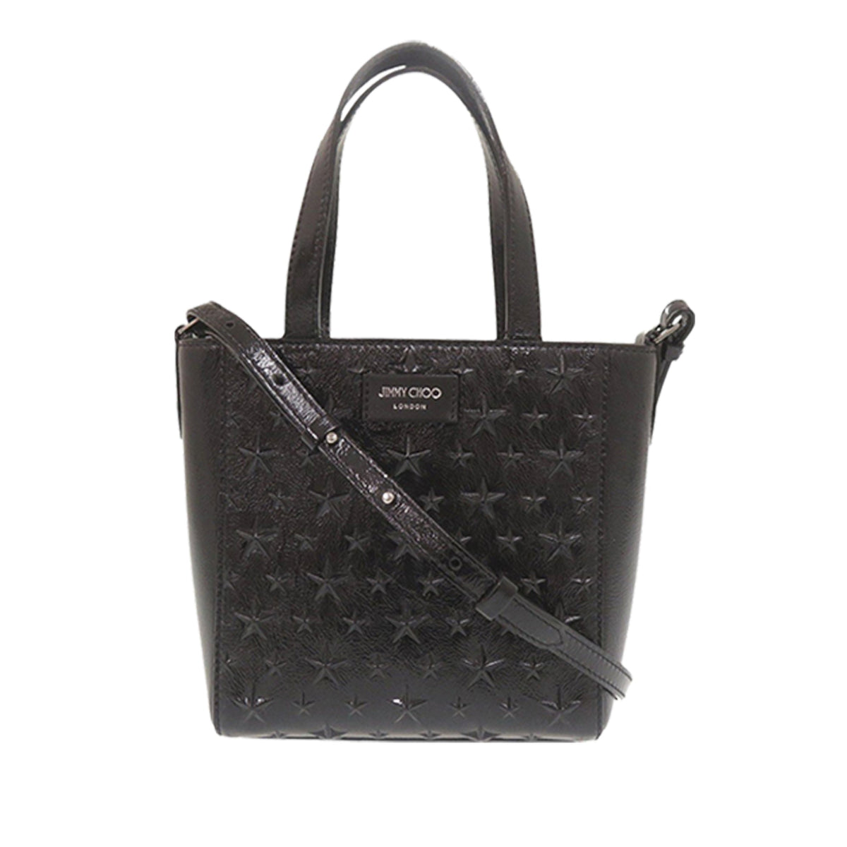 Jimmy Choo Mini Embossed Patent Star Pegasi Tote