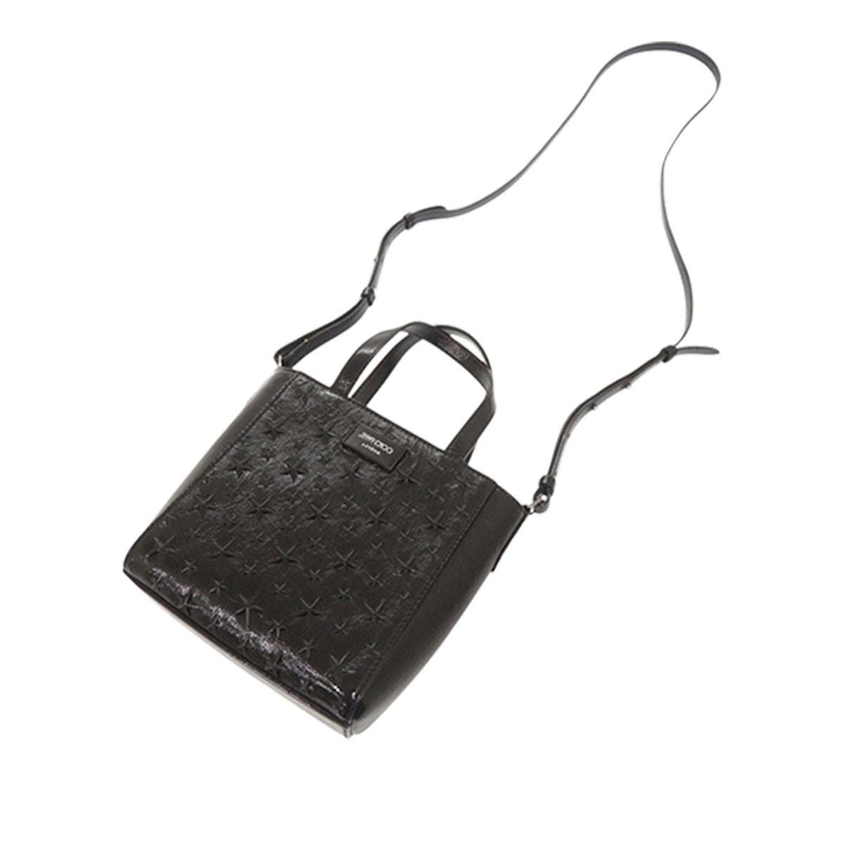 Jimmy Choo Mini Embossed Patent Star Pegasi Tote