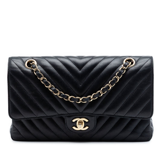Chanel Medium Classic Chevron Lambskin Double Flap
