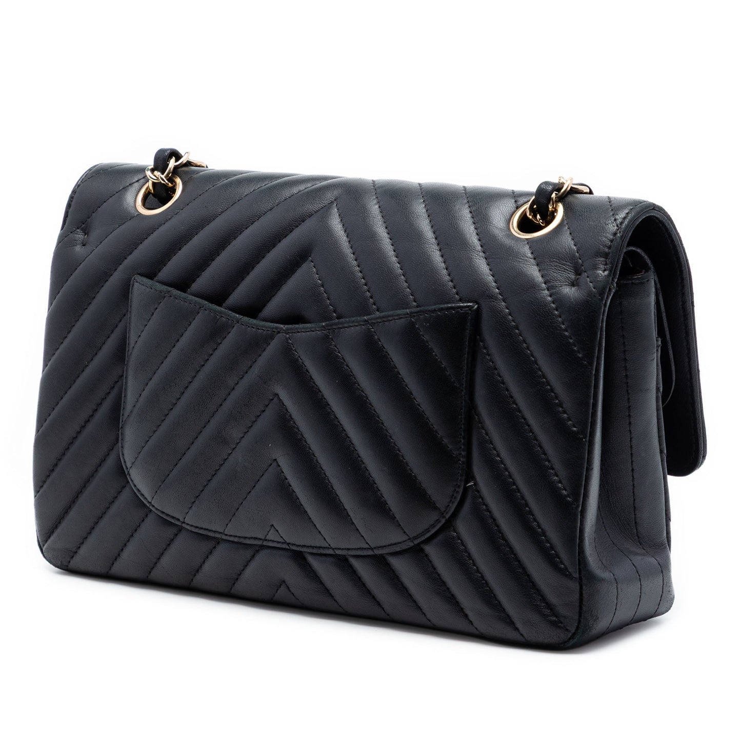 Chanel Medium Classic Chevron Lambskin Double Flap