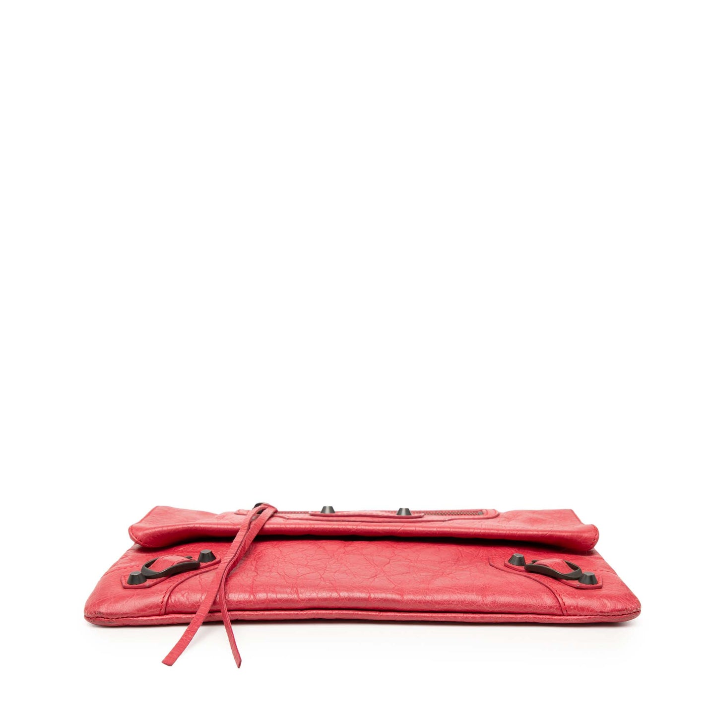 Balenciaga Lambskin Motocross Classic Envelope Clutch