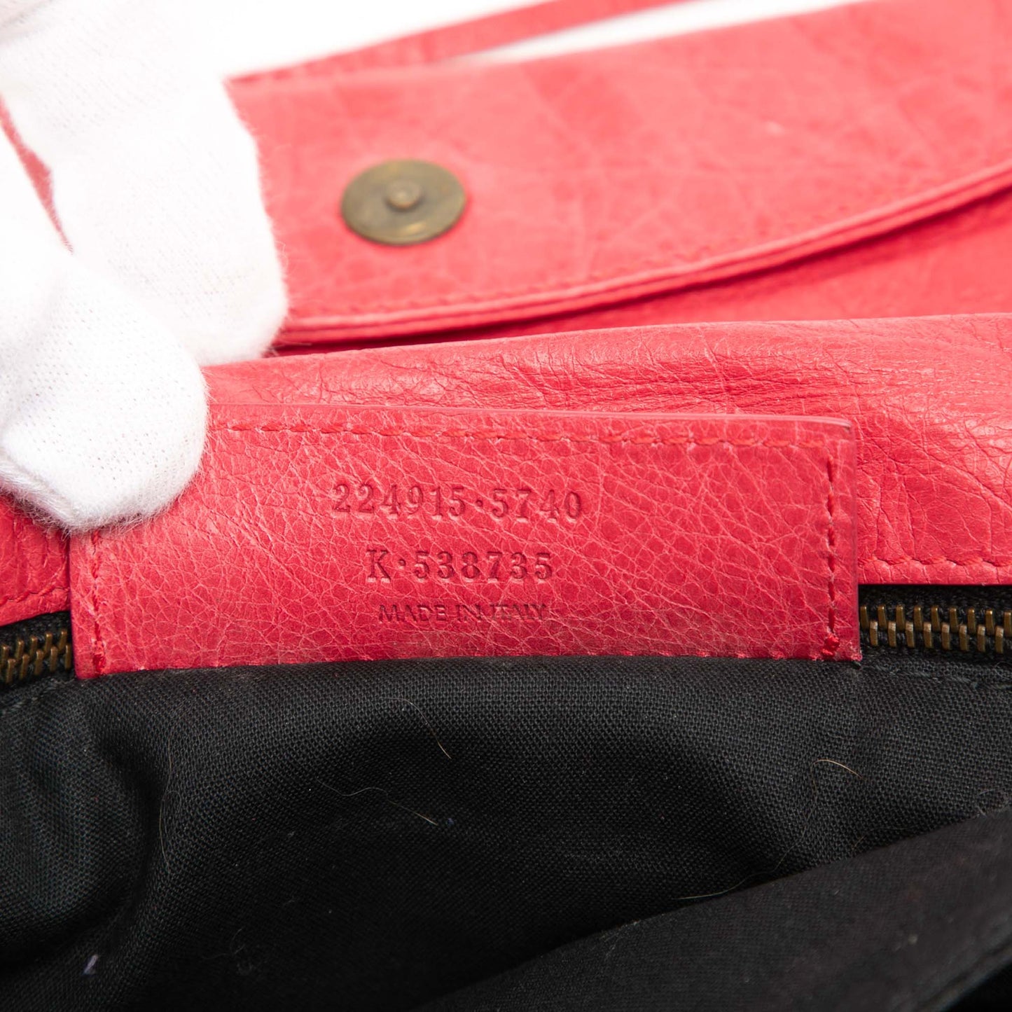 Balenciaga Lambskin Motocross Classic Envelope Clutch