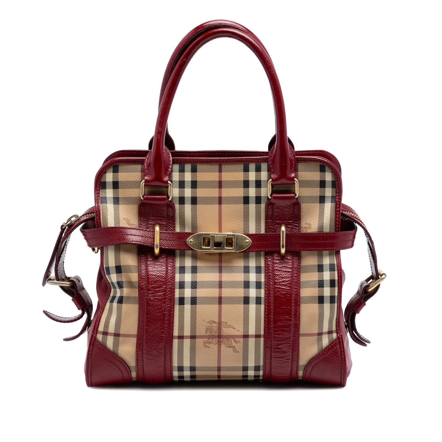Burberry Haymarket Check Coated Canvas Minford Portrait Satchel