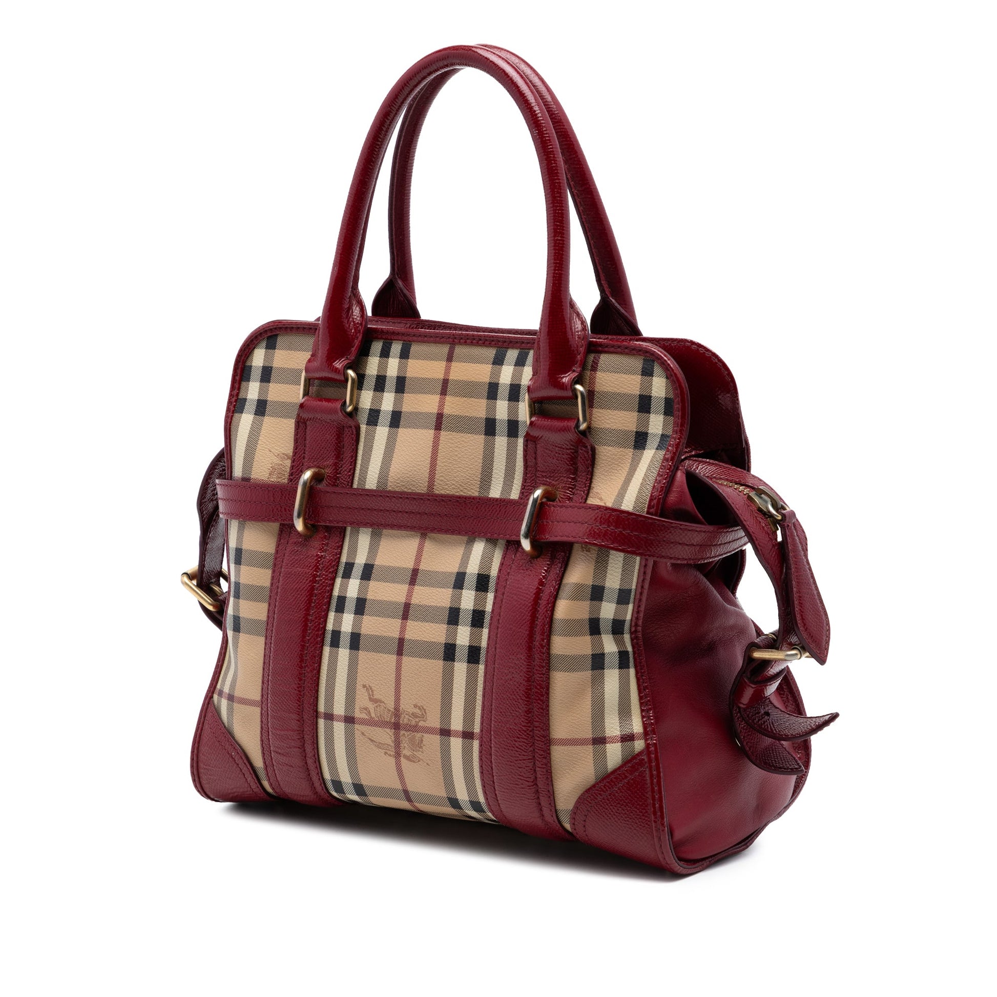 Burberry Haymarket Check Coated Canvas Minford Portrait Satchel