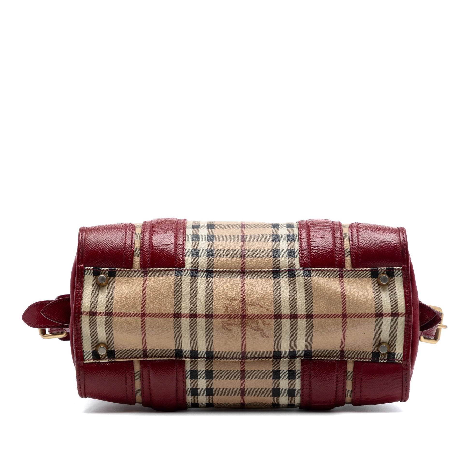 Burberry Haymarket Check Coated Canvas Minford Portrait Satchel