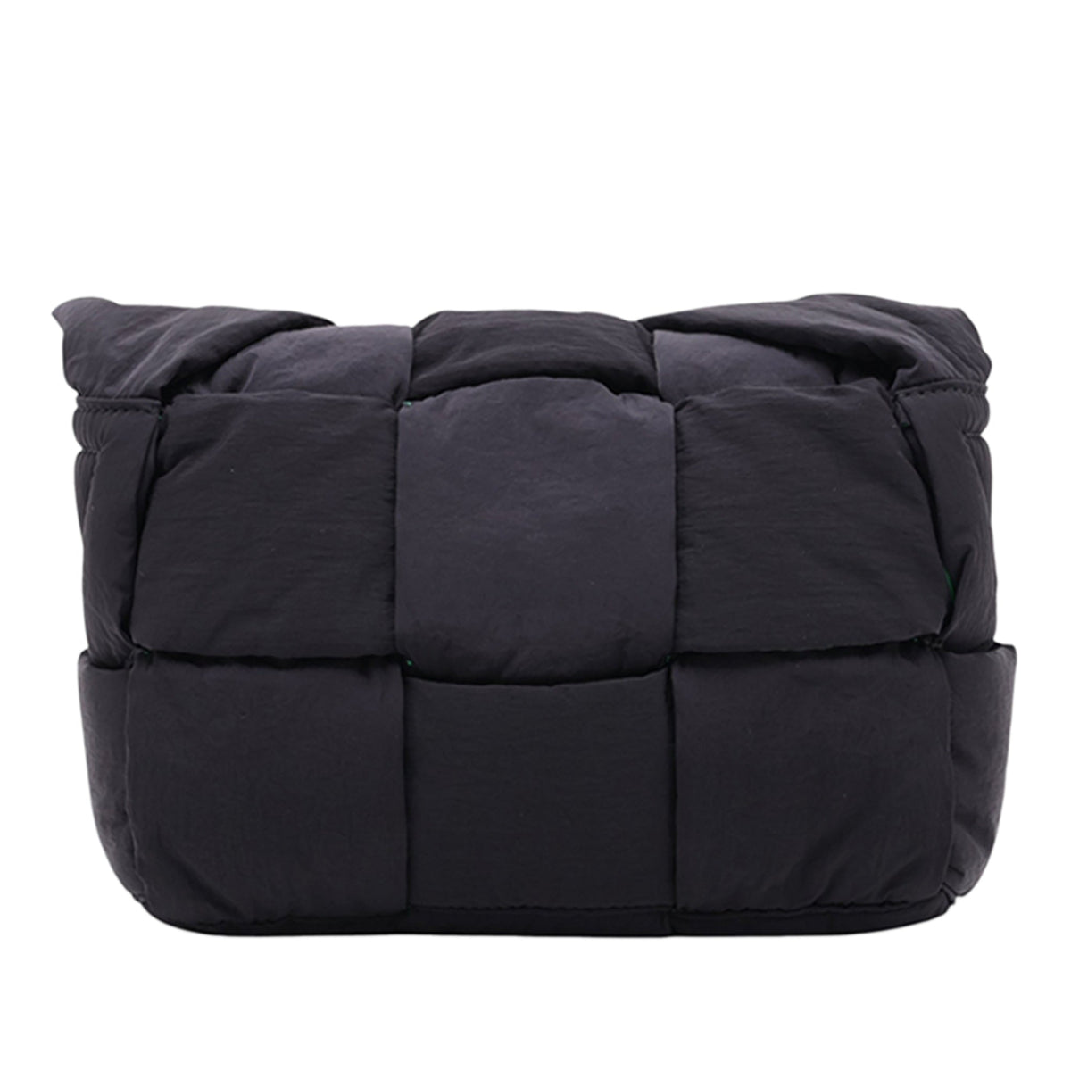 Bottega Veneta Candy Nylon Intrecciato Padded Tech Cassette Crossbody — Black