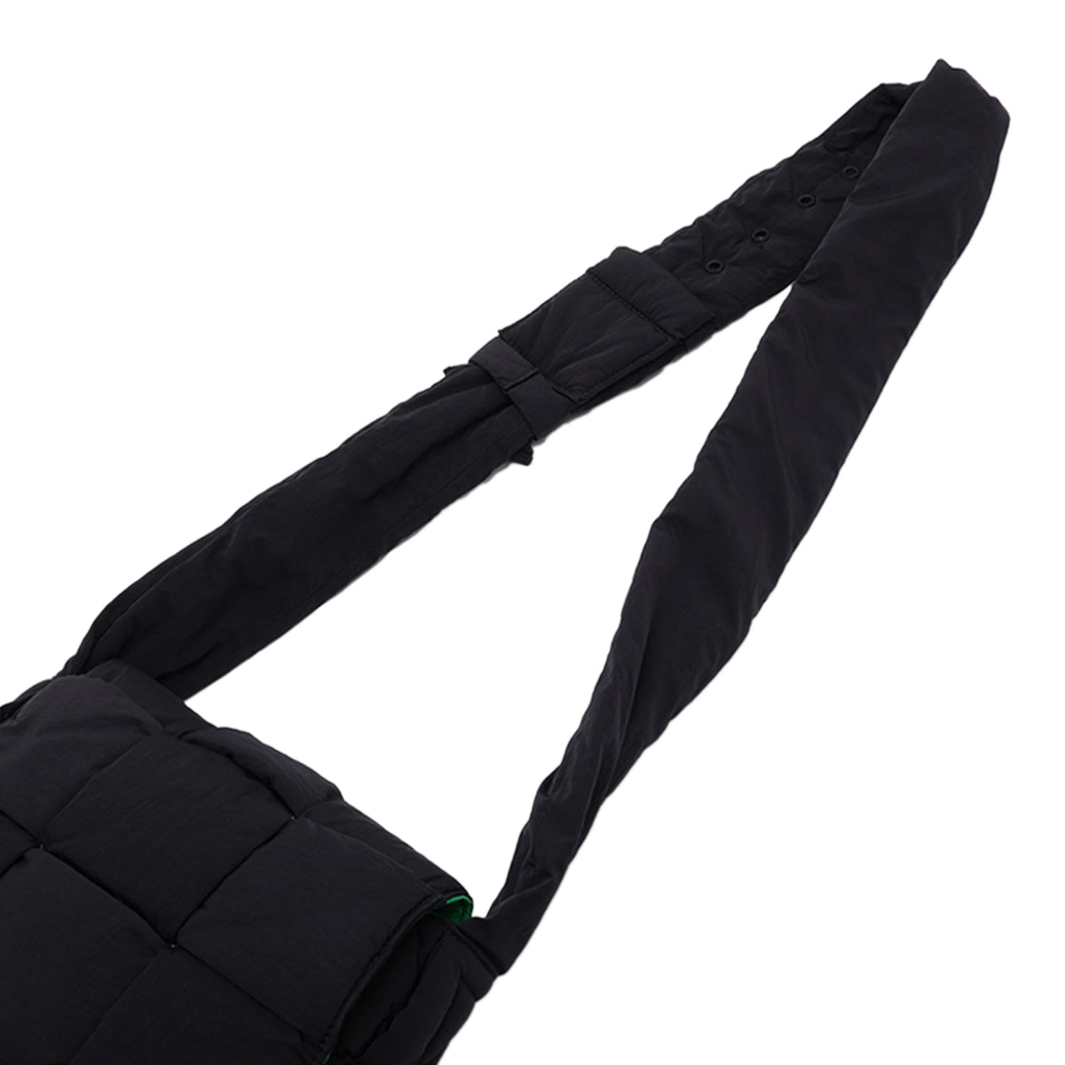 Bottega Veneta Candy Nylon Intrecciato Padded Tech Cassette Crossbody — Black