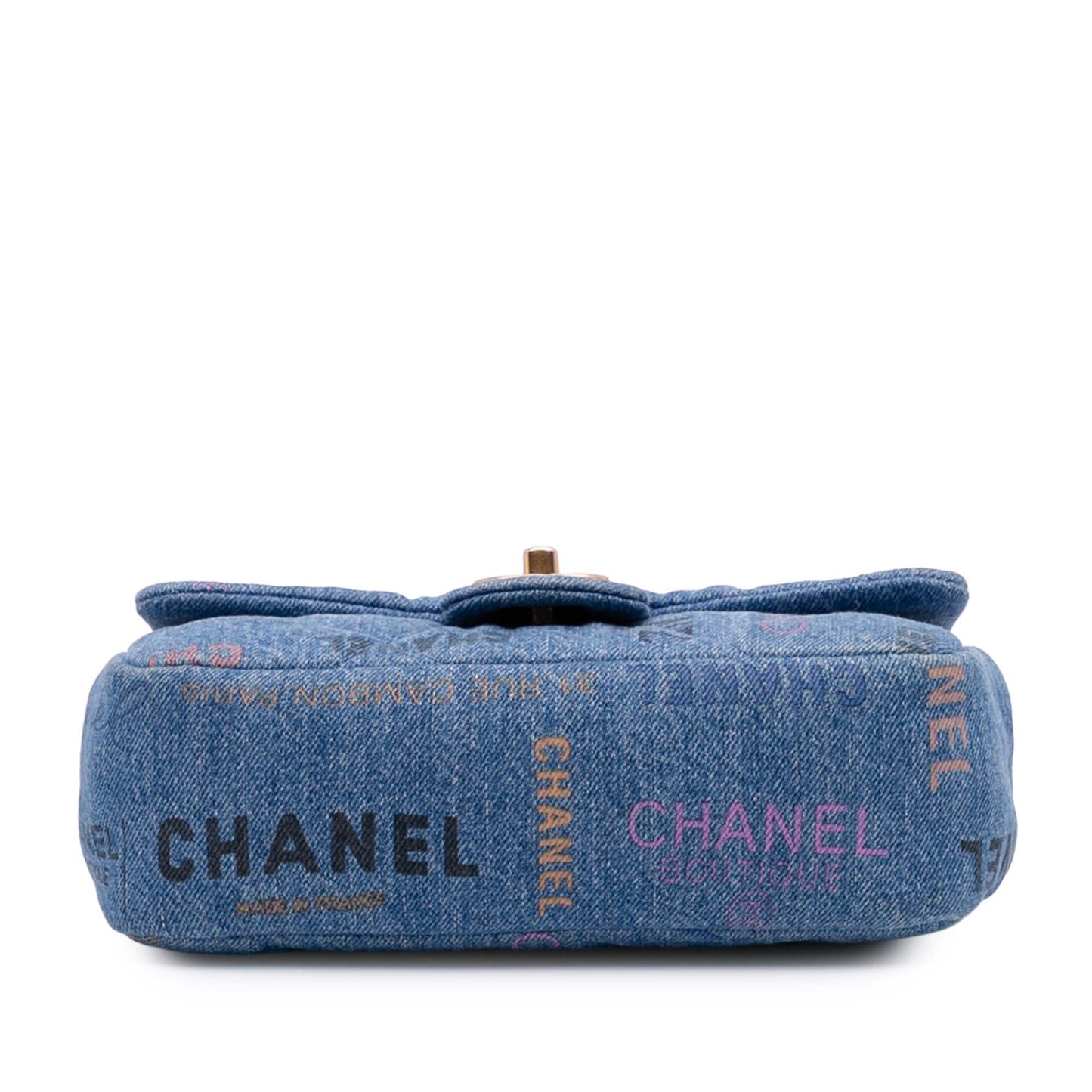 Chanel Mini Rectangular Quilted Denim Mood Flap