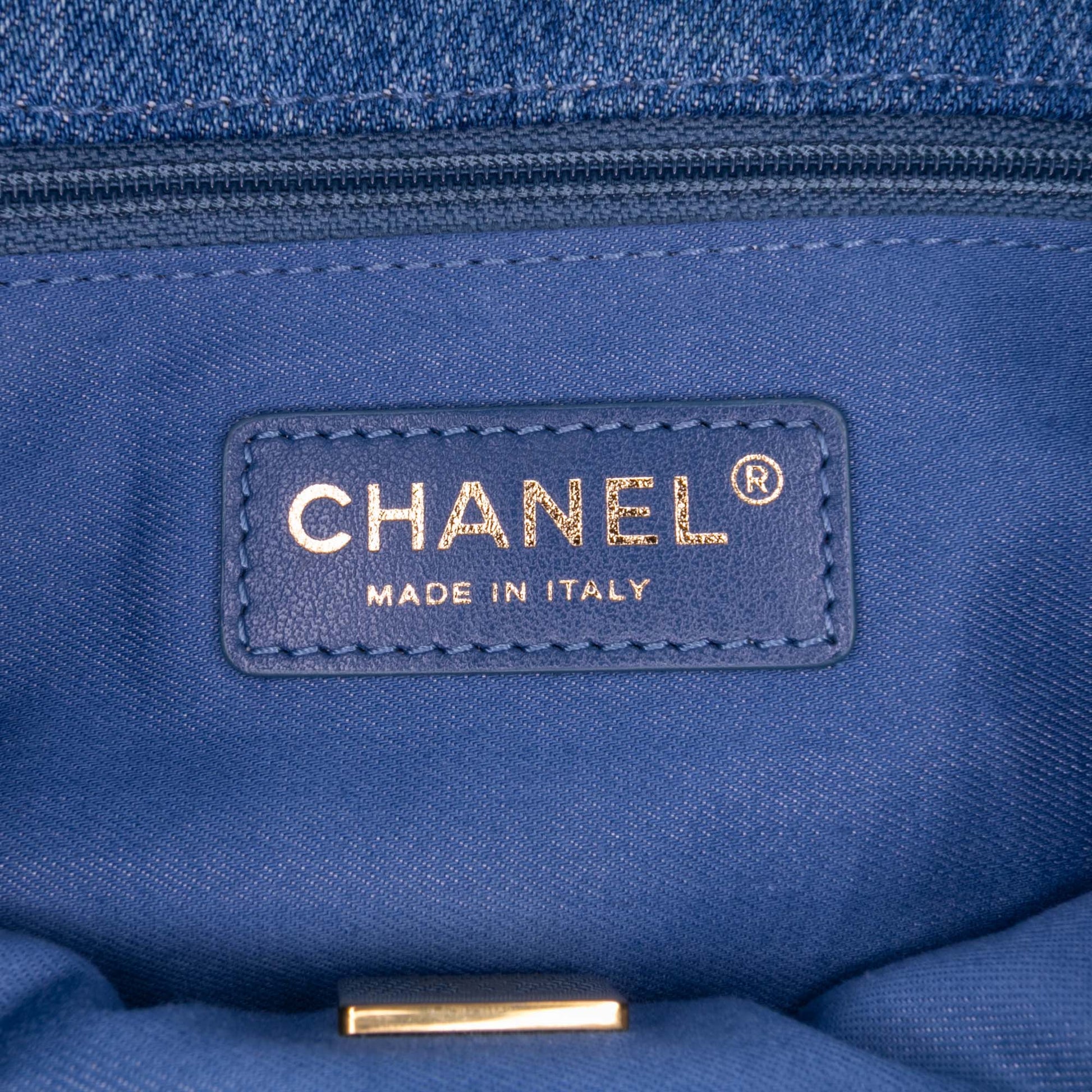 Chanel Mini Rectangular Quilted Denim Mood Flap
