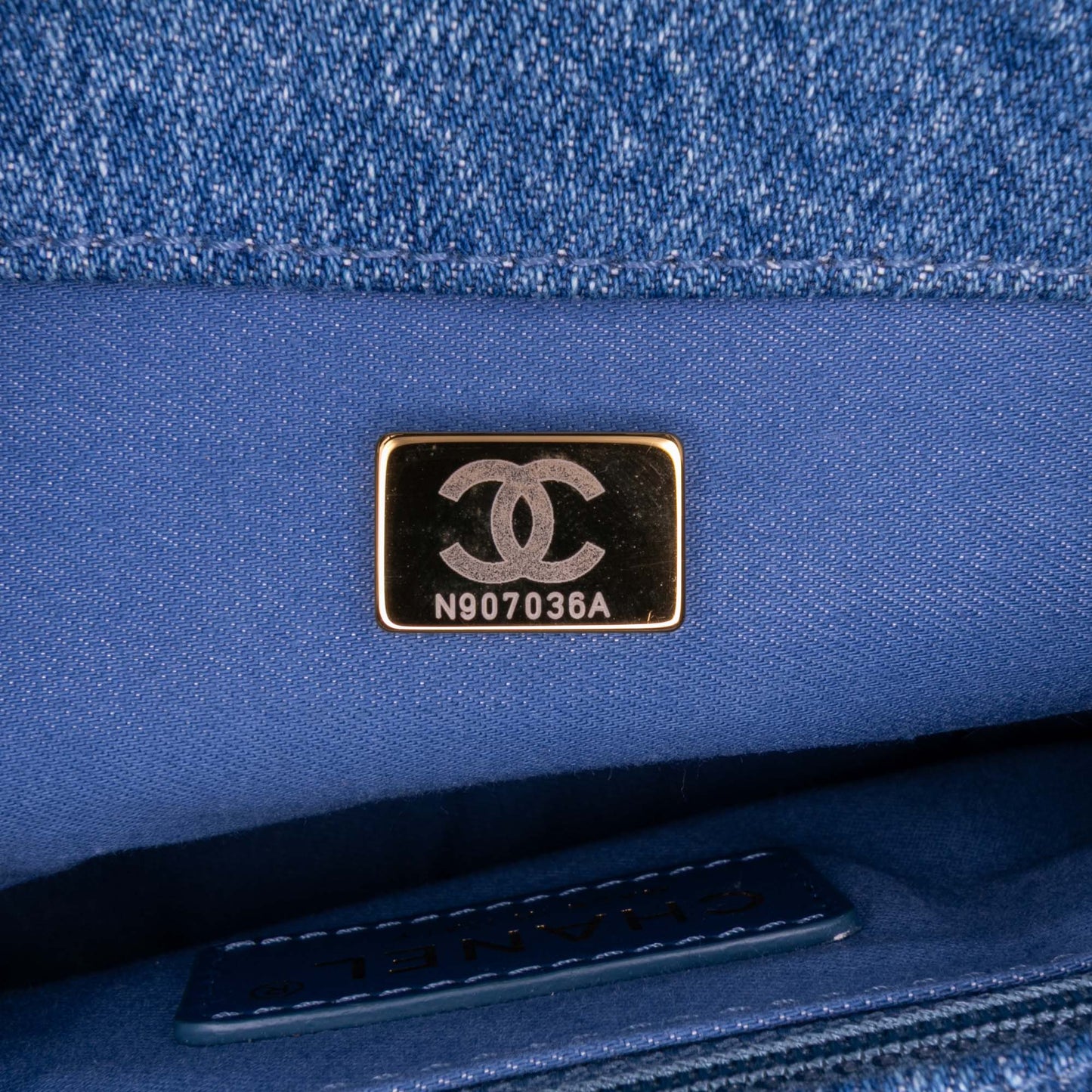 Chanel Mini Rectangular Quilted Denim Mood Flap