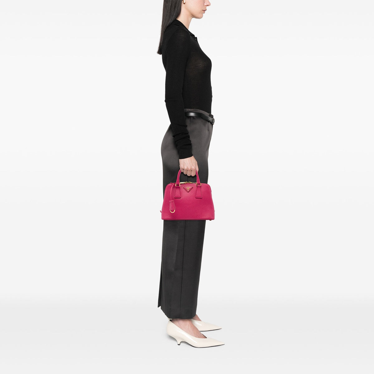 Prada Small Saffiano Lux Promenade Satchel