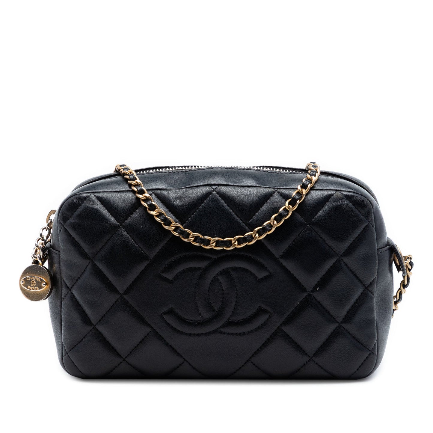 Chanel CC Quilted Lambskin Diamond Camera Bag