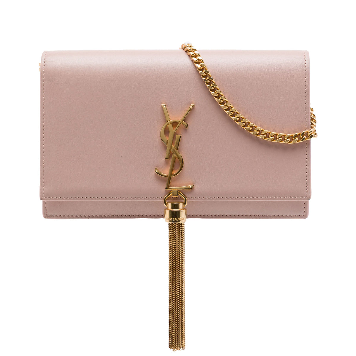 Saint Laurent Smooth Calfskin Monogram Kate Tassel Wallet on Chain