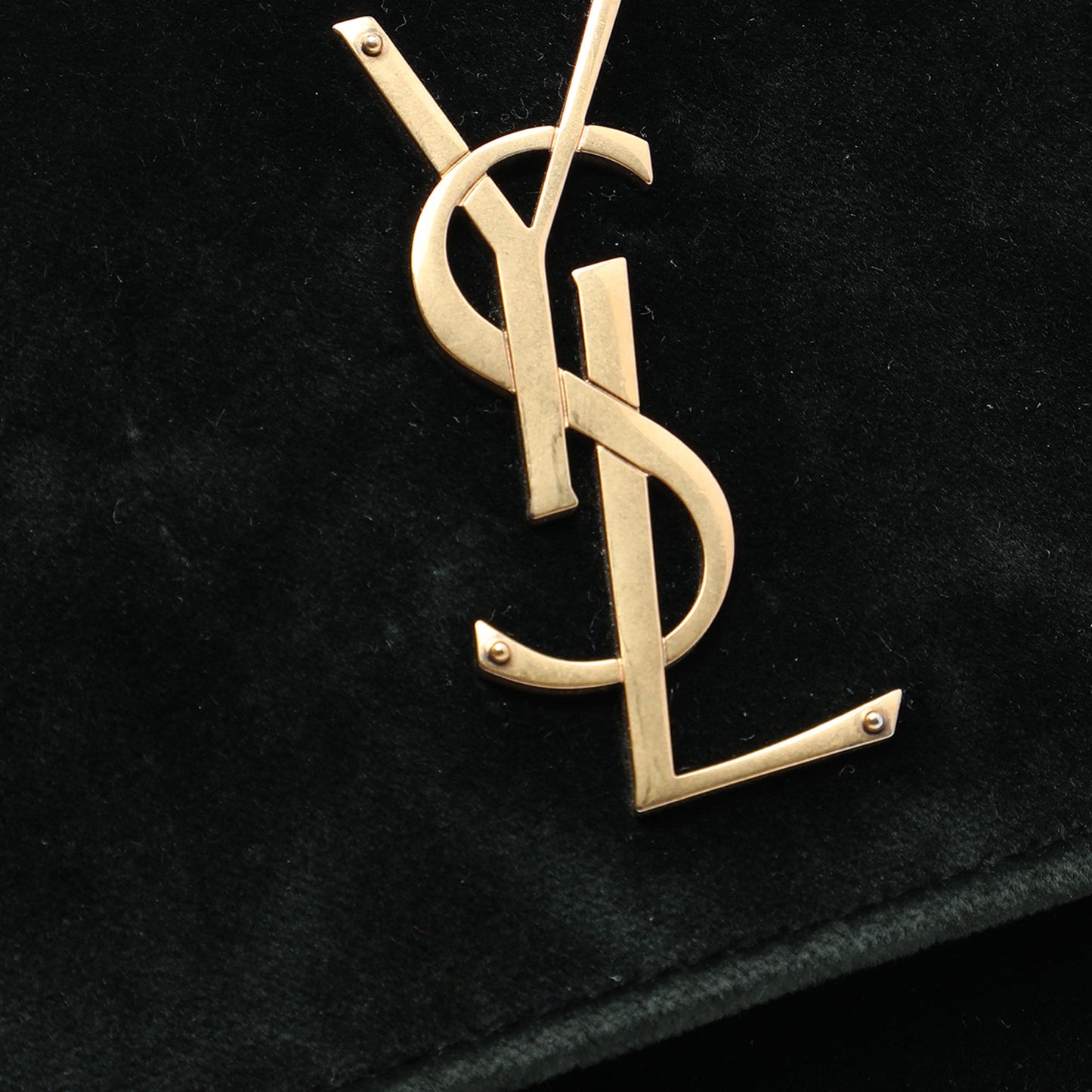 Saint Laurent Small Velvet Monogram Sunset Crossbody