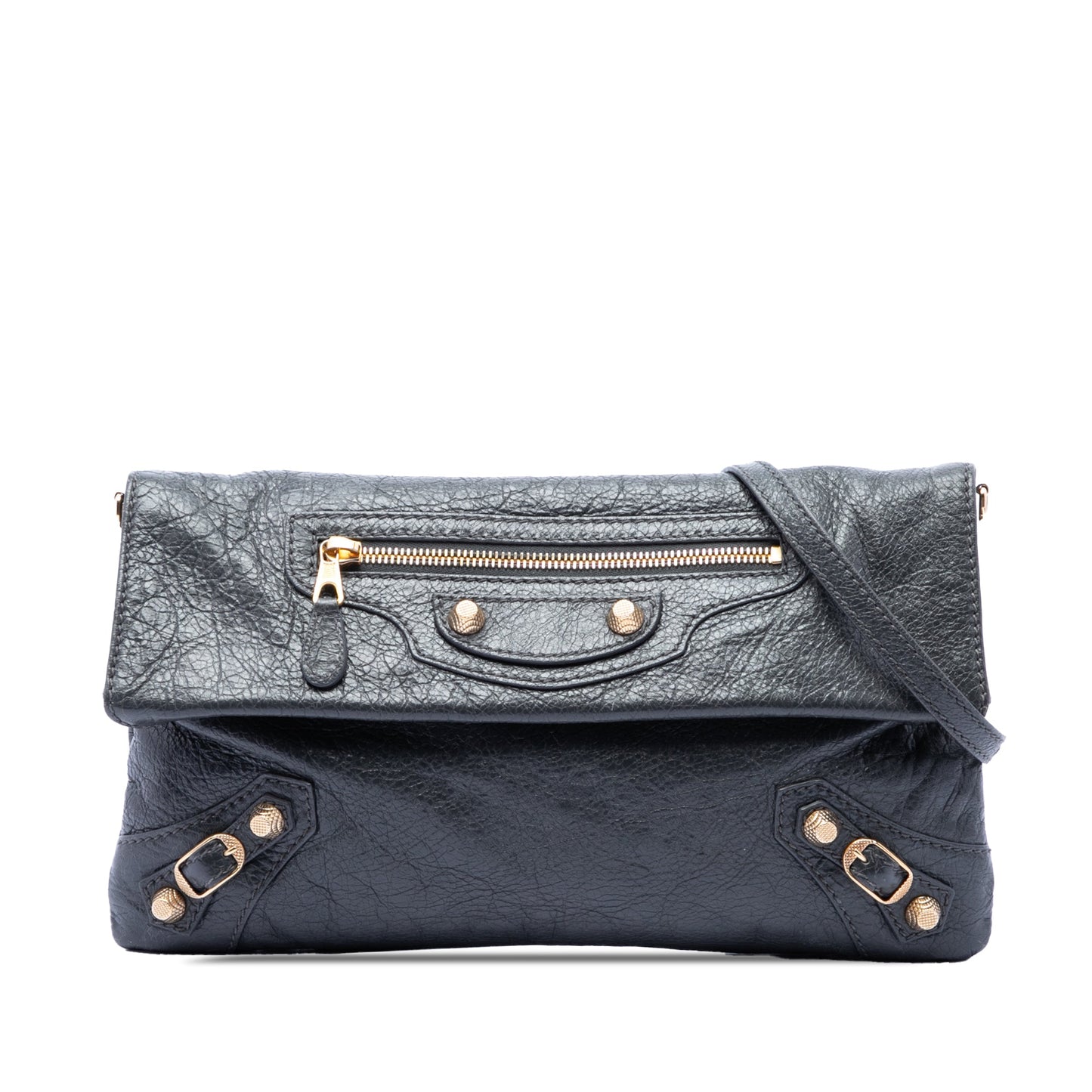 Balenciaga Lambskin Motocross Giant 12 Envelope Clutch With Strap