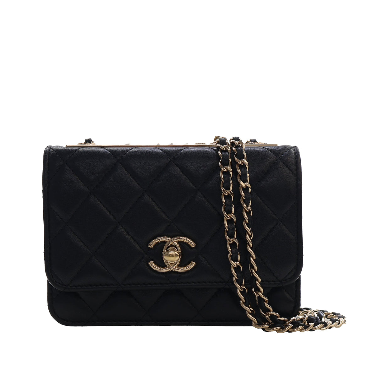 Chanel Mini Quilted Lambskin Trendy CC Wallet On Chain