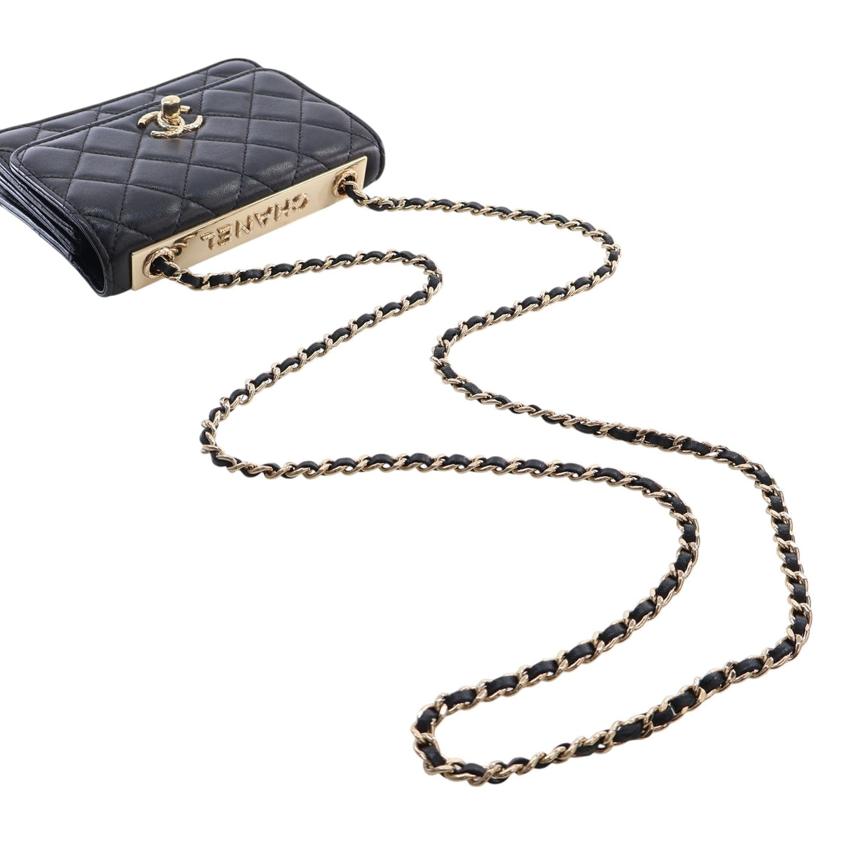 Chanel Mini Quilted Lambskin Trendy CC Wallet On Chain