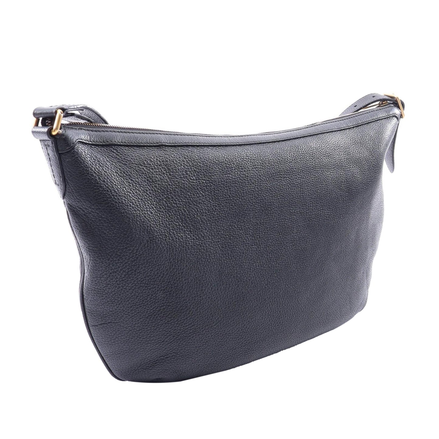 Gucci Grained Calfskin Logo Half Moon Crossbody