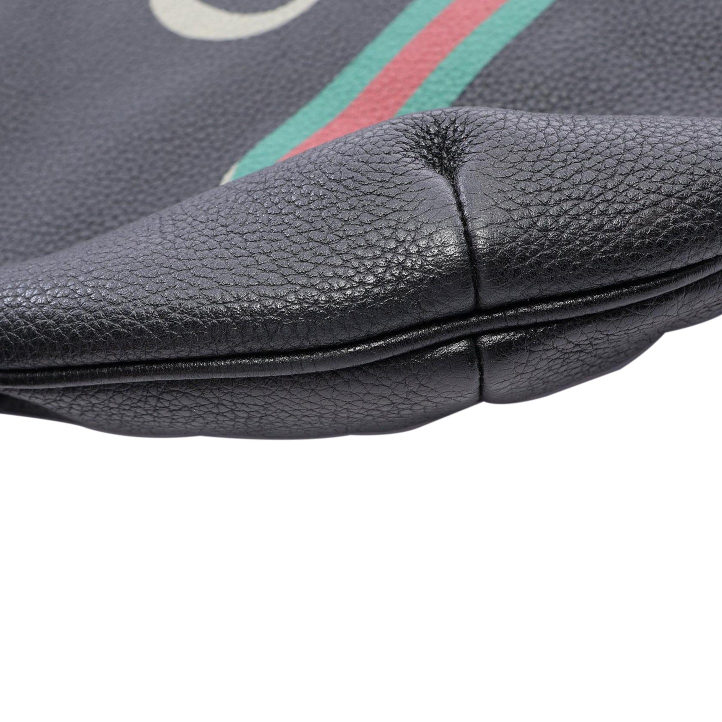 Gucci Grained Calfskin Logo Half Moon Crossbody