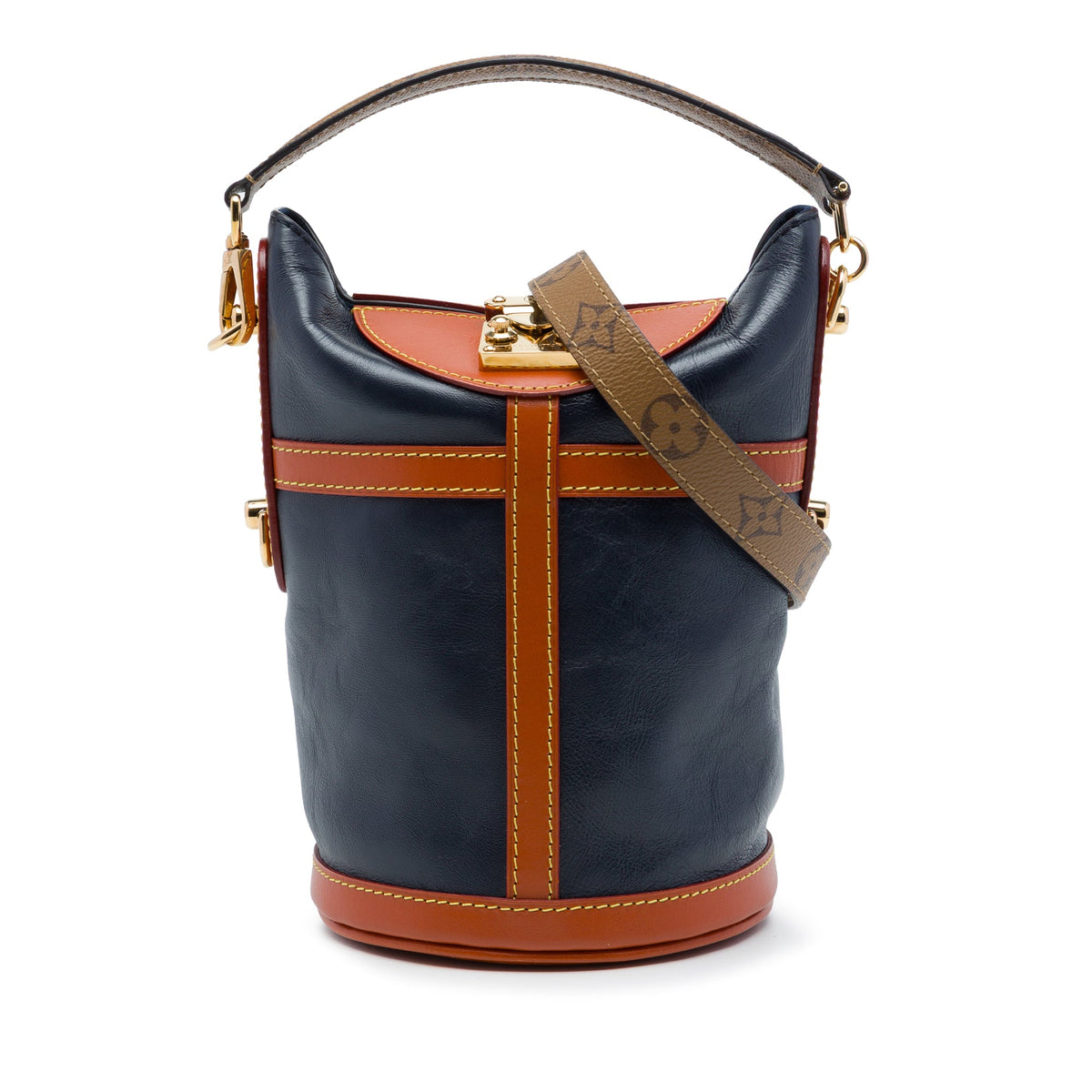 Louis Vuitton Calfskin and Monogram Reverse Duffle Bag
