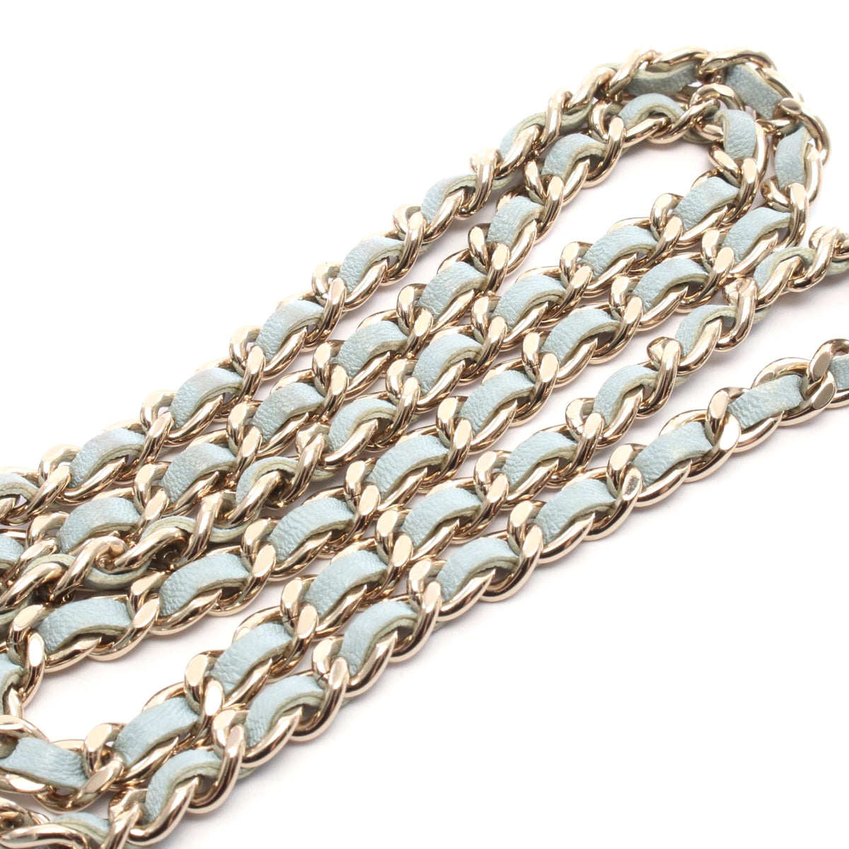 Chanel Mini Lambskin Top Handle Clutch On Chain — Blue