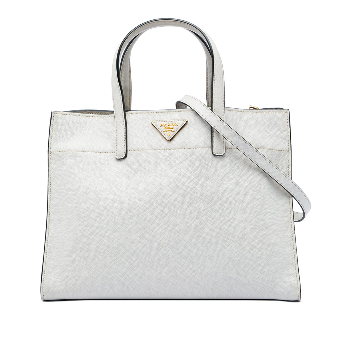 Prada Saffiano Soft Triple Pocket Tote