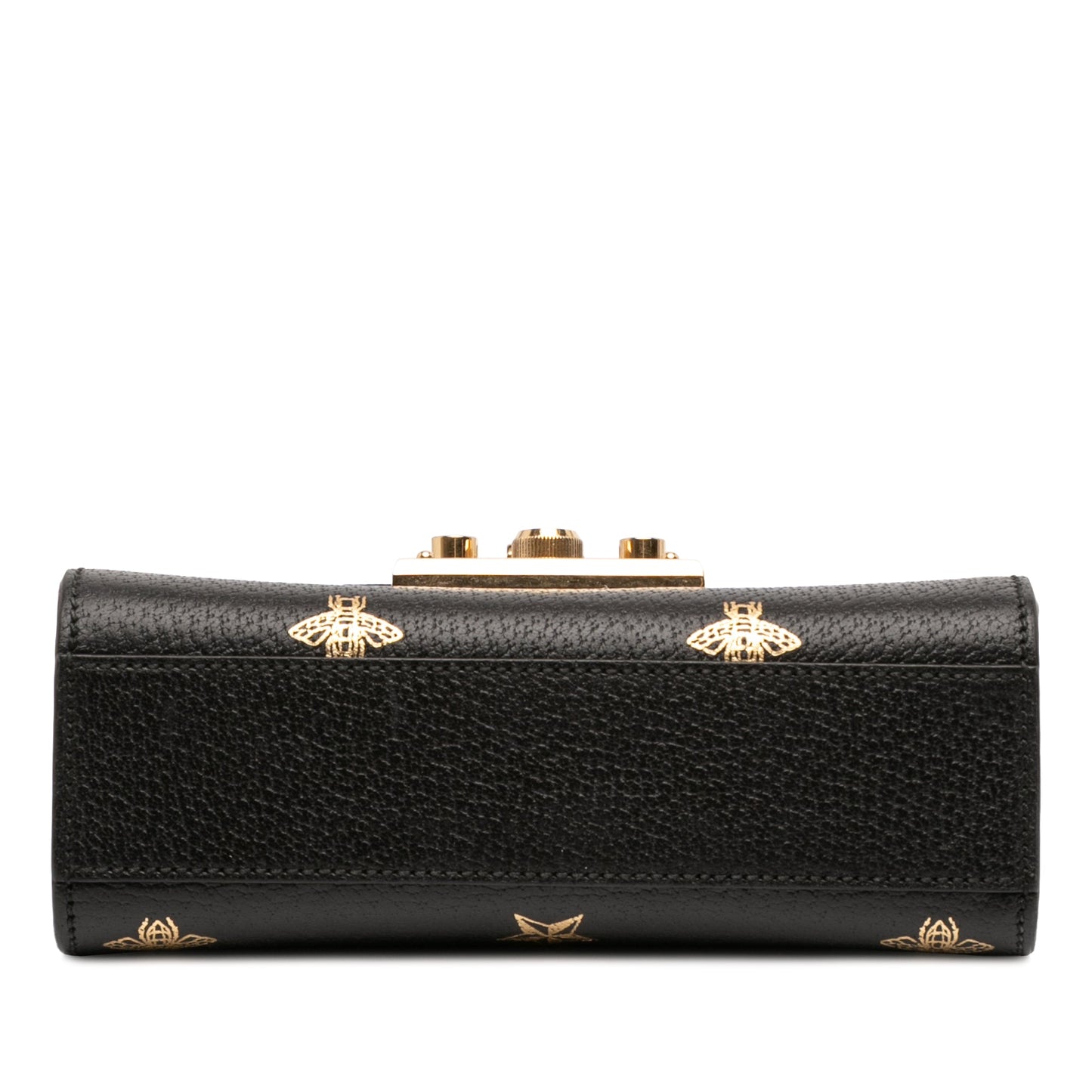 Gucci Small Leather Bee Star Padlock Crossbody
