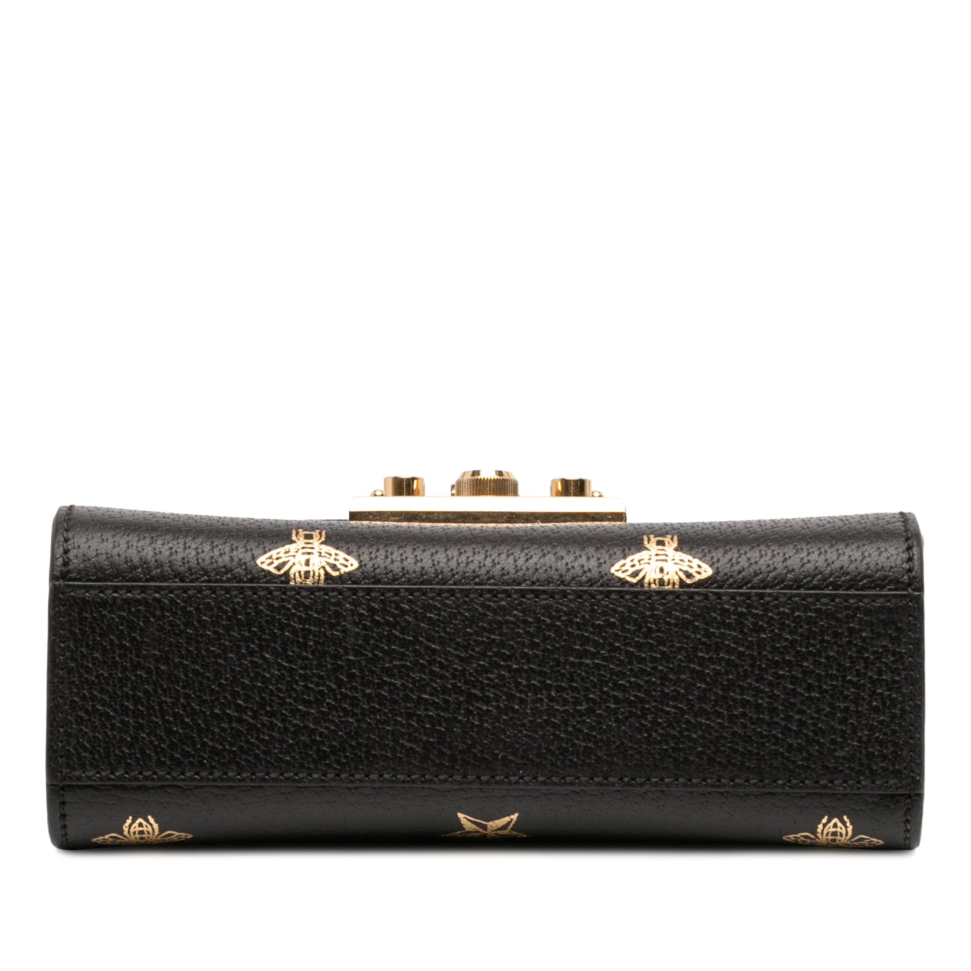 Gucci Small Leather Bee Star Padlock Crossbody