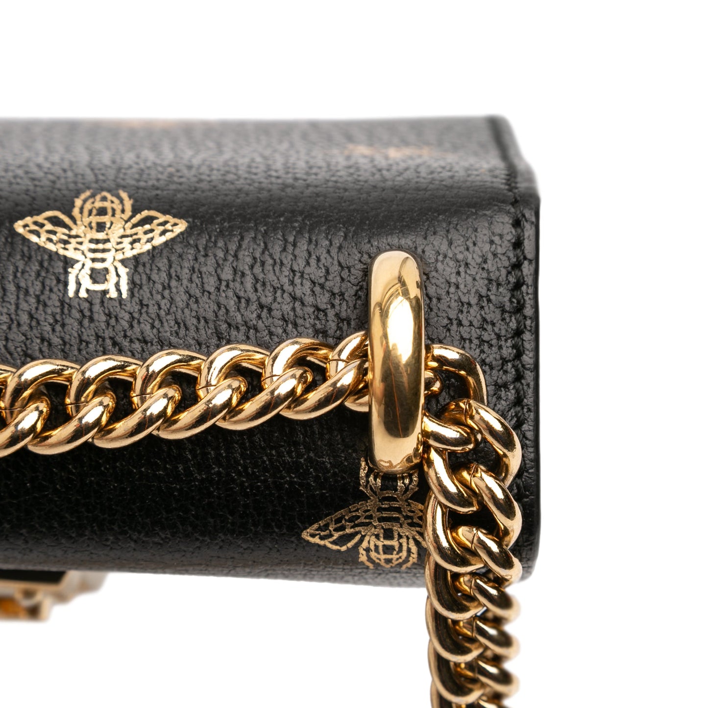 Gucci Small Leather Bee Star Padlock Crossbody