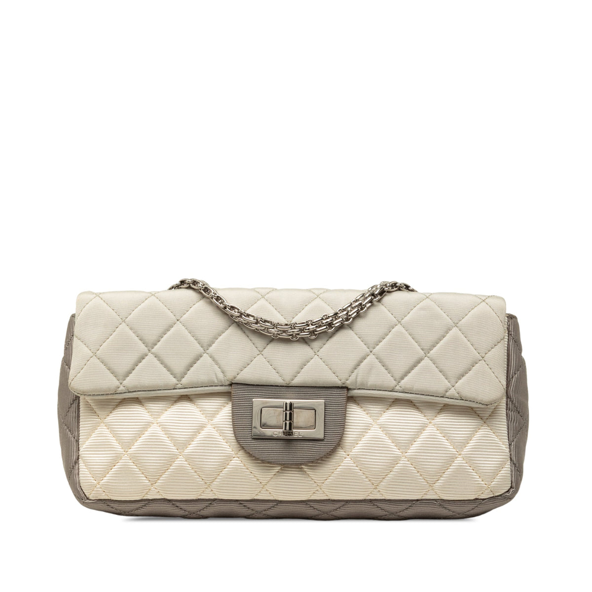 Chanel Small Tricolor Quilted Jersey Reissue 2.55 East West Flap
