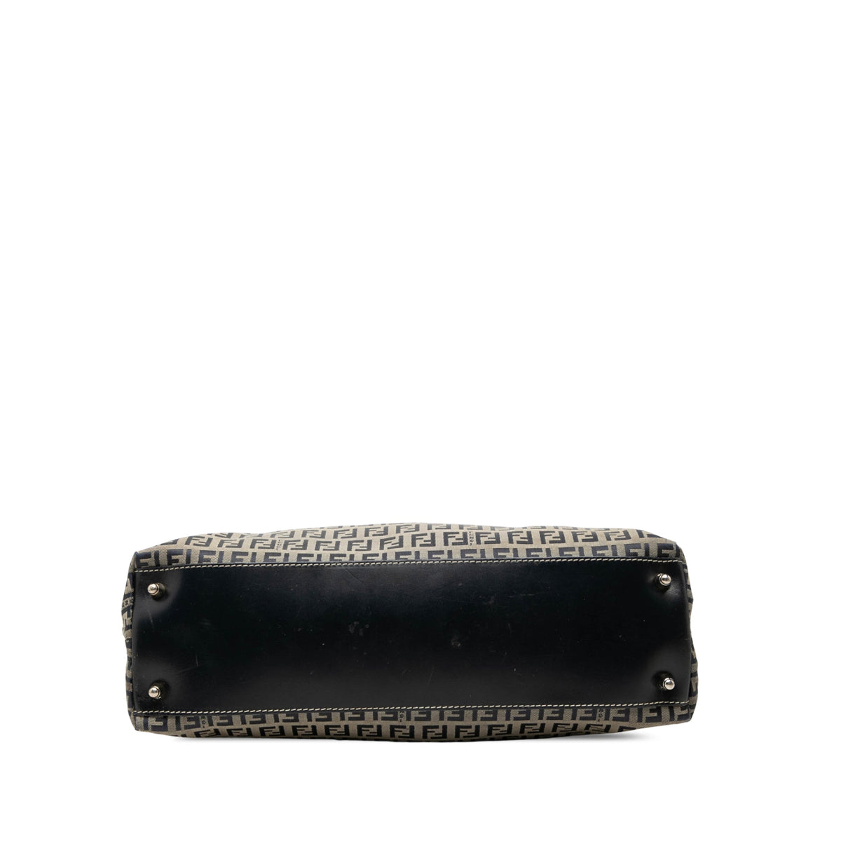 Fendi Zucchino Canvas Shoulder Bag — Gray