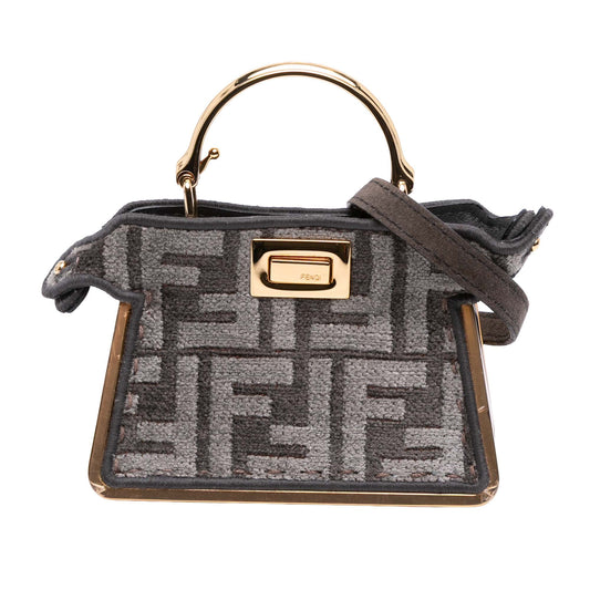 Fendi Nano Zucca Cashmere Peekaboo ISeeU Maxi Handle Bag