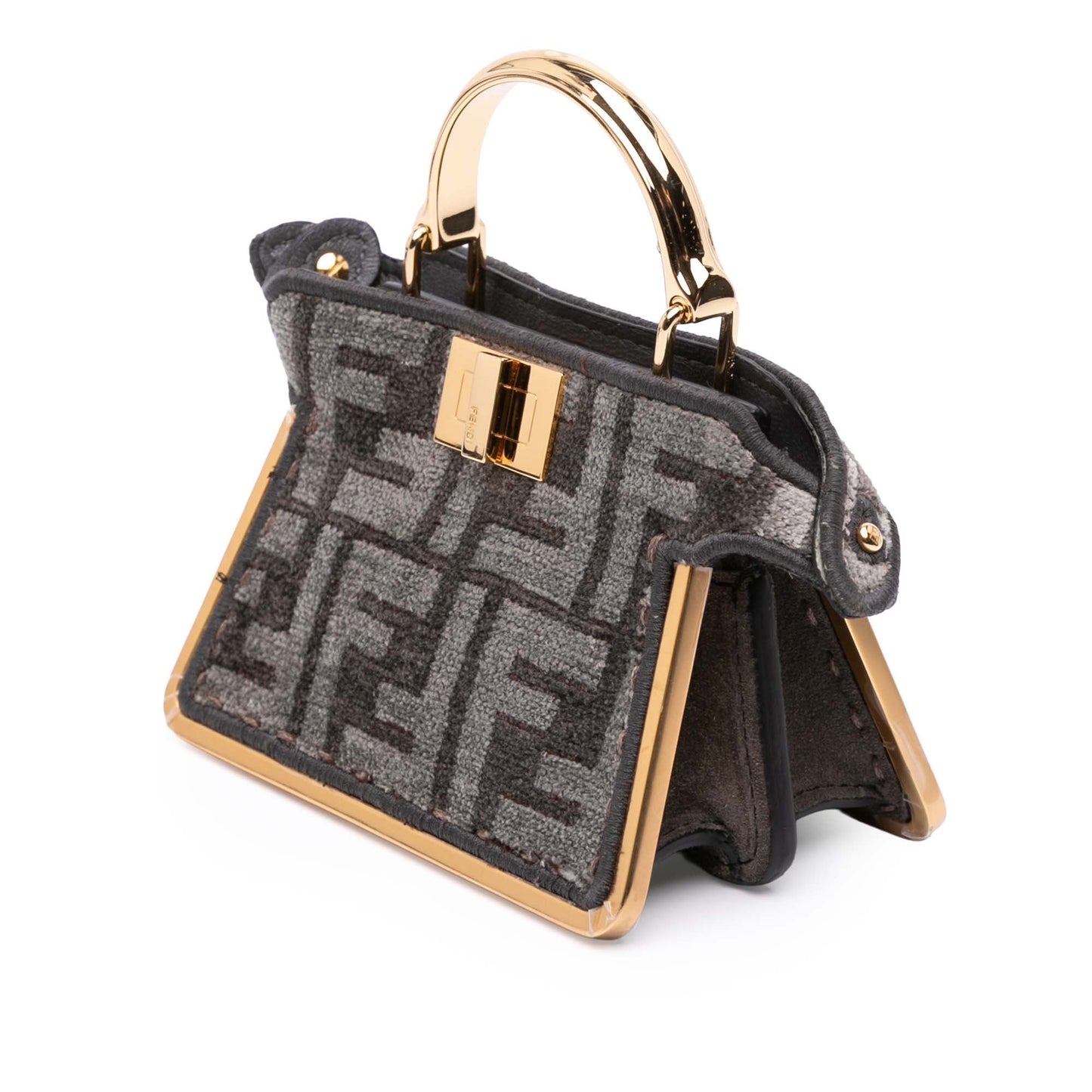 Fendi Nano Zucca Cashmere Peekaboo ISeeU Maxi Handle Bag