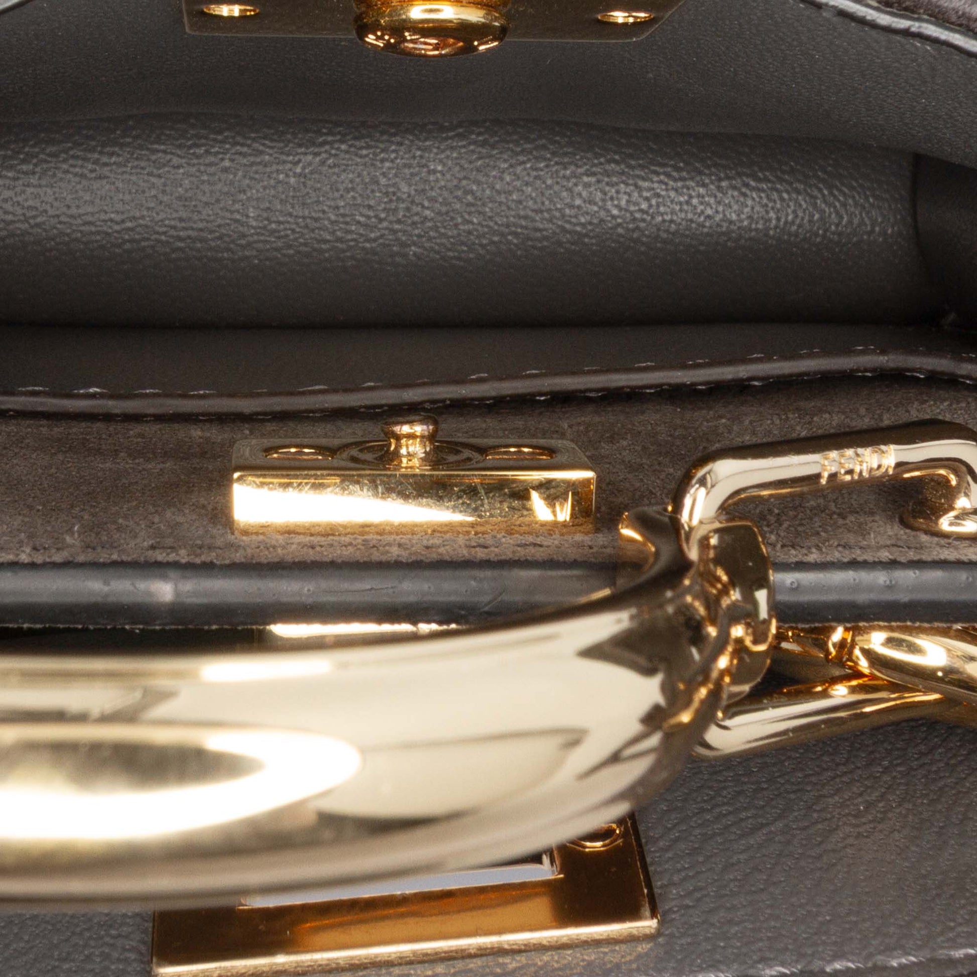 Fendi Nano Zucca Cashmere Peekaboo ISeeU Maxi Handle Bag