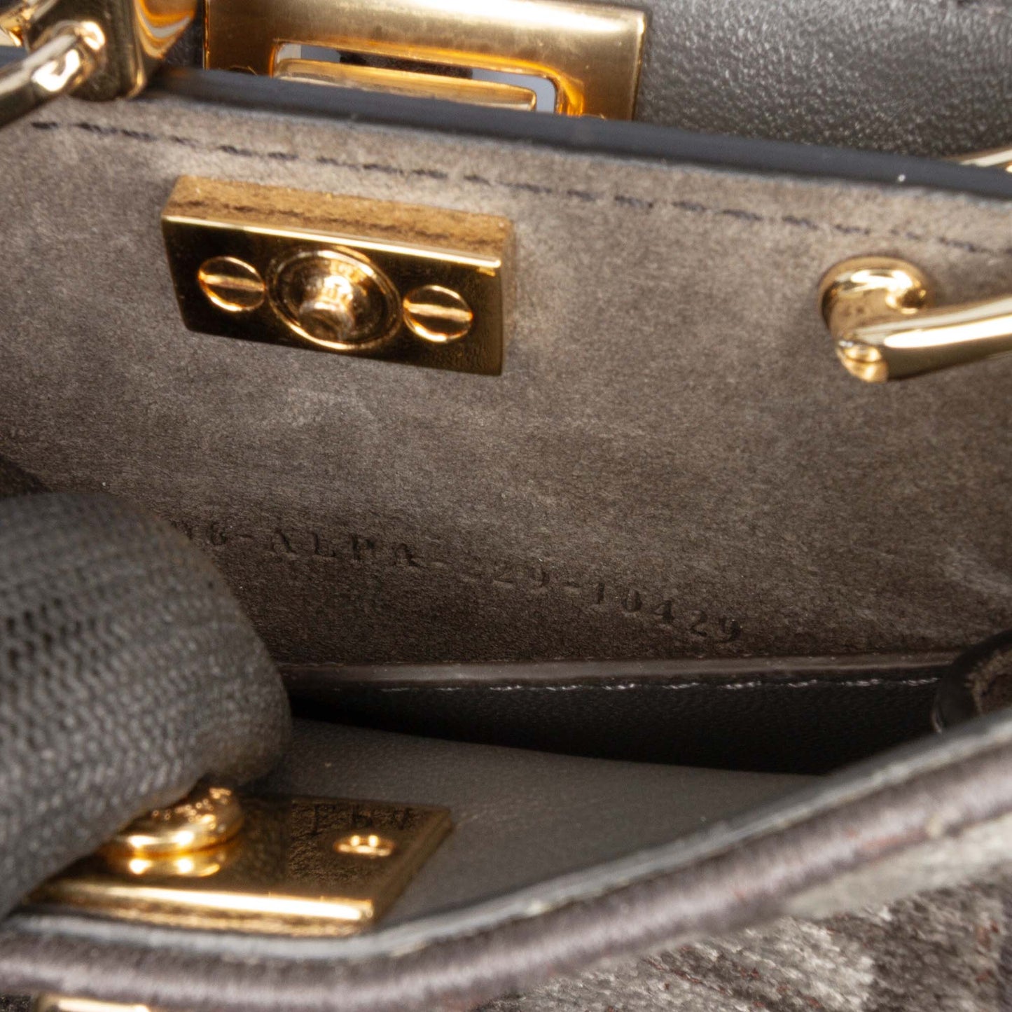 Fendi Nano Zucca Cashmere Peekaboo ISeeU Maxi Handle Bag
