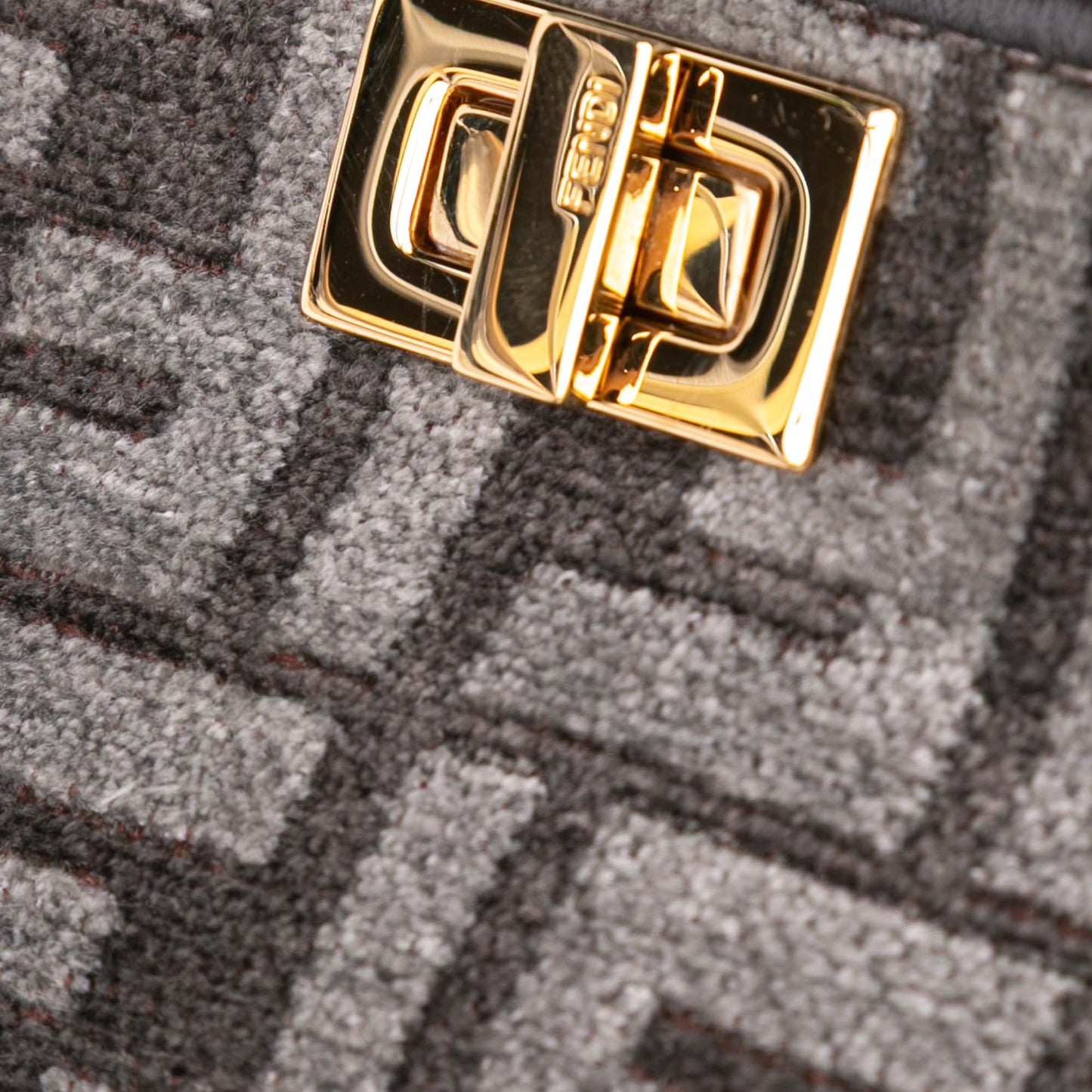 Fendi Nano Zucca Cashmere Peekaboo ISeeU Maxi Handle Bag