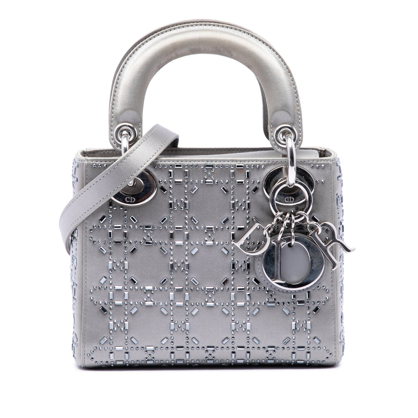 Dior Mini Satin Cannage Crystal Embellished Lady Dior