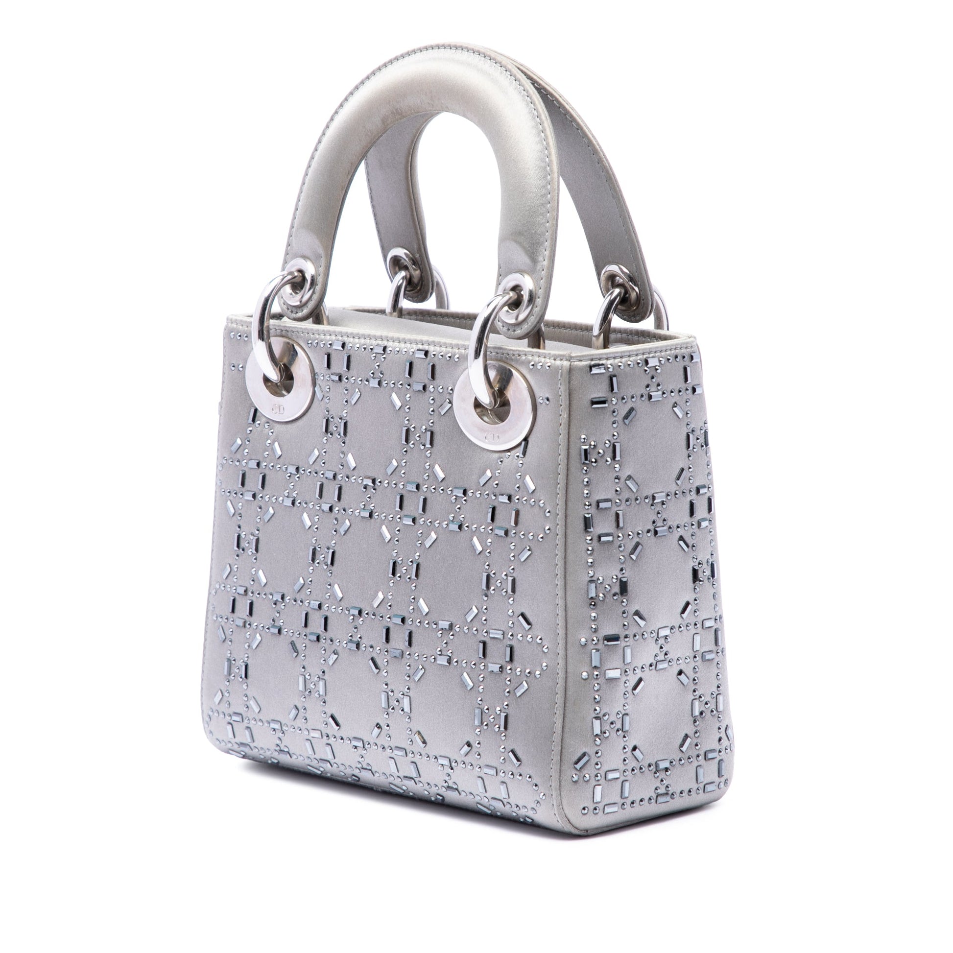 Dior Mini Satin Cannage Crystal Embellished Lady Dior