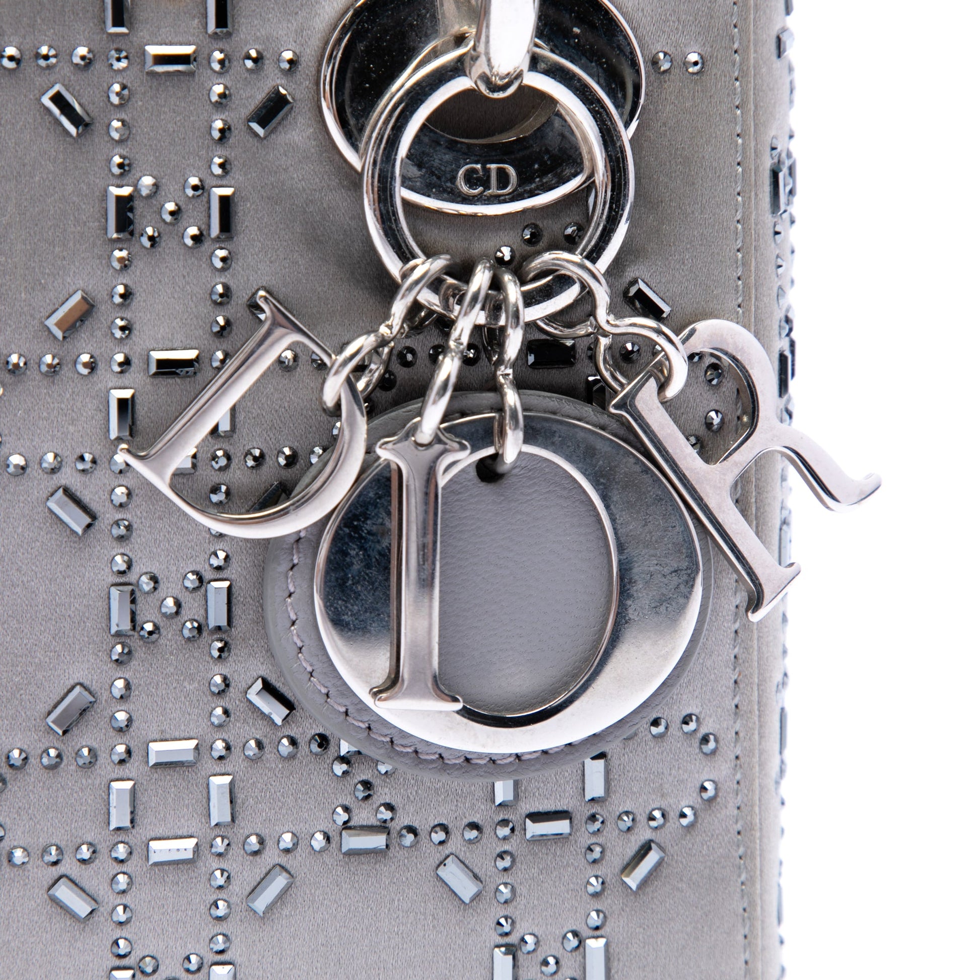 Dior Mini Satin Cannage Crystal Embellished Lady Dior
