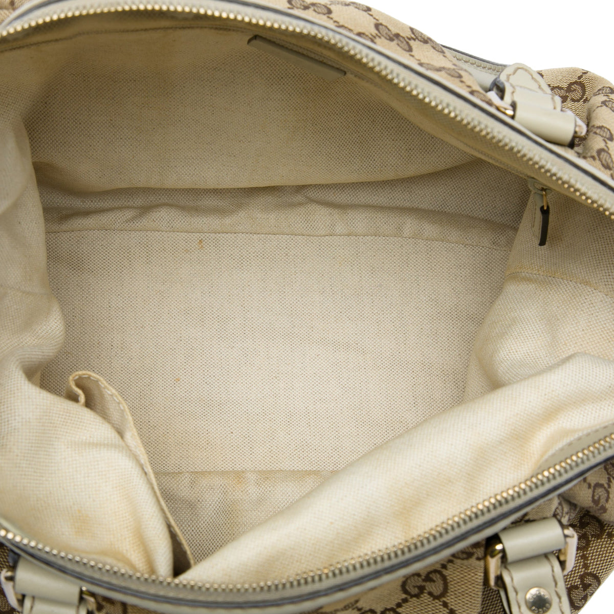 Gucci GG Canvas Sukey Satchel — White