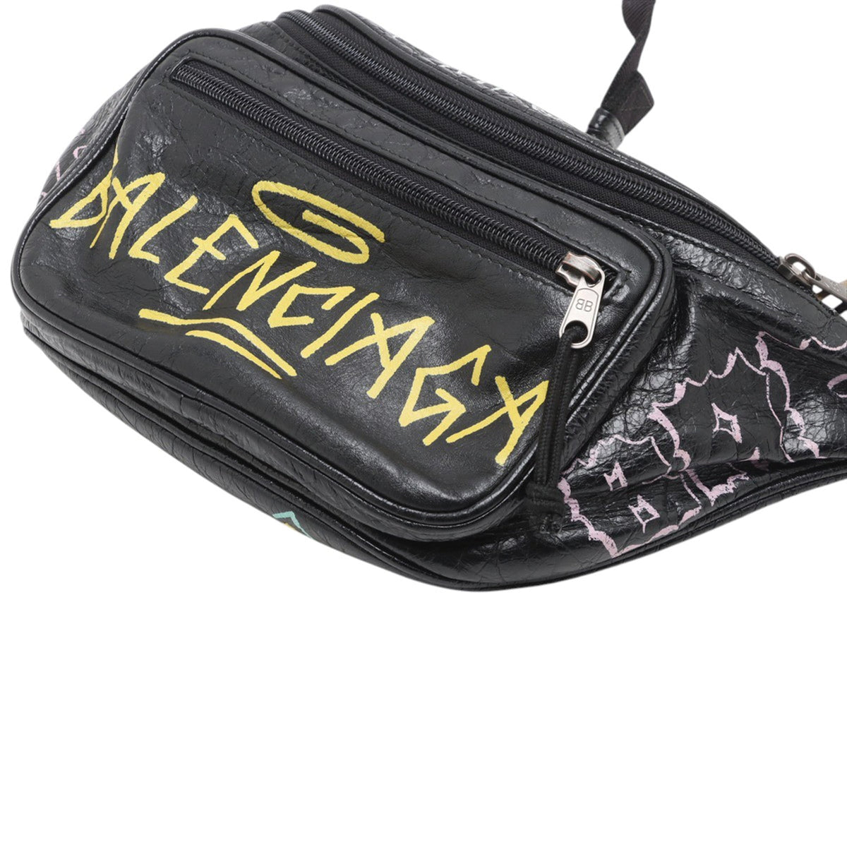 Balenciaga Medium Graffiti Explorer Belt Bag — Black