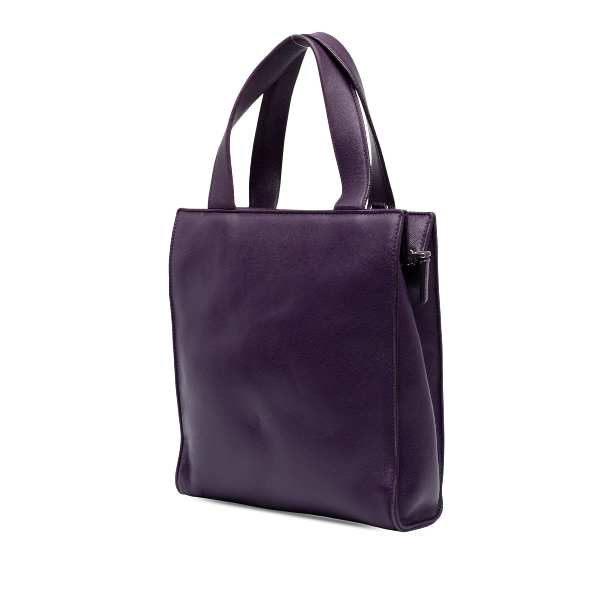 Prada Nappa Front Pocket Satchel — Purple