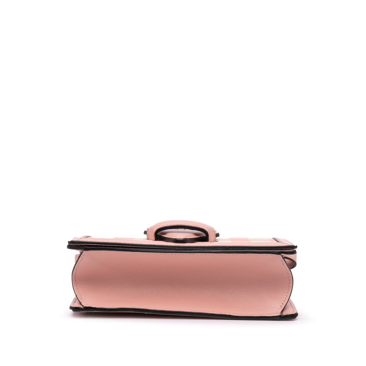 LOEWE Small Leather Gingham Barcelona Crossbody — Pink